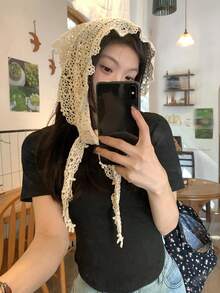 DAZY 女士时尚度假风层叠蕾丝休闲裙