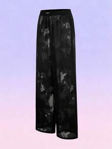 FeverCity Quần dài nam ống rộng, cạp chun, họa tiết rằn ri, kiểu dáng thường ngày. - màu đen - Xem 2