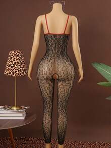 SHEIN 2pcs Women's Sexy Bodystocking Lingerie Set