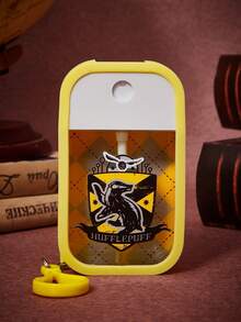 HARRY POTTER X SHEIN 1 pieza Botella de rociado portátil DIY con fondo de dibujos animados amarillo y gris con patrón de tejón - Amarillo - Ver 1