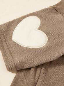 PETSIN 1 Pc Pet Cat Dog Universal Coffee Basic Elastic Knitted Soft And Comfortable Love Embroidered Cute Dog Base Hoodie - Coffee - View 6