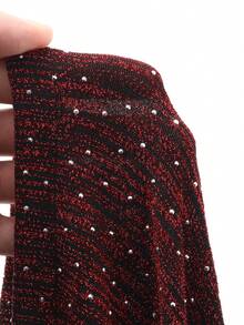 DAZY Robe de soirée élégante de haute qualité style sirène à col en V pour femmes, Jour de la Saint-Valentin - Rouge - Voir 8