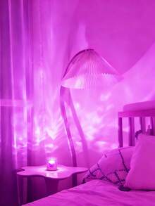 Teckwe Shape Round Night Light Crystal Table Lamp, Creative Bedside Lamp With Rotating Water Ripple Effect, Flame Atmosphere Light With 16 Colors And Remote Control, Bedroom RGB Remote Control Night Light With Rotating Water Ripple Design, Suitable For Room, Bedroom, Corridor Decor