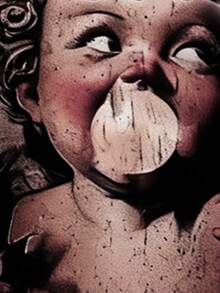 PAVTROS Áo thun dài tay nam phong cách đường phố với hình in kỹ thuật số thiên thần thổi bong bóng kẹo cao su. - Hồng - Xem 4