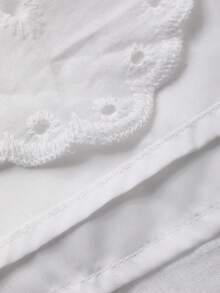 DAZY Young Girls V-Neck Lace Casual Long Sleeve Korean Style Dress - White - View 11