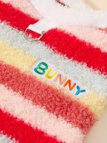 PETSIN 秋冬季天鹅绒彩虹狗狗衣服，适合小型和中型犬、宠物、猫咪，服装用品，无毛猫衣服 - 彩色 - 查看 6