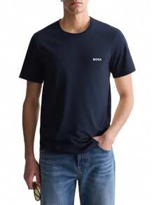 Hugo Boss 3 Pack Men's T-Shirt White Black Navy Blue - Multicolored - View 2