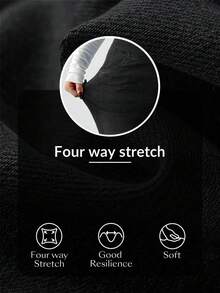 Flexra Quần ống loe dệt kim mài bạc thời trang thường ngày dành cho nữ cỡ lớn - màu đen - Xem 6