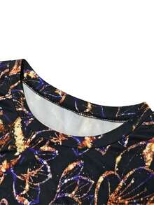 EMERY ROSE 女士印花圆领短袖休闲百搭T恤 - 彩色 - 查看 3