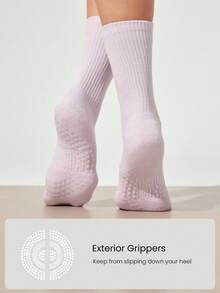 GLOWMODE 3 Pairs Make A Move Grip Scrunch Crew Socks - Multicolor - View 2