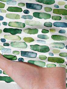 EMERY ROSE 2pcs/Set Women Casual Loose Fit Round Neck Top And Wide Leg Pants, Versatile Outfit For Spring/Autumn - Multicolor - View 2