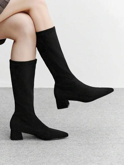 CUCCOO BIZCHIC Women's Fashion Versatile Commuting High Heel Knee-High Boots For Christmas