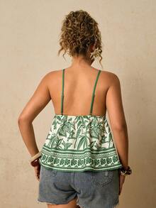 Travachic 大码女式宽松热带印花吊带背心，适合度假、夏季、假日等各种场合，包括鹦鹉图案、花卉图案、夏威夷风情等，休闲百搭，秋季穿着也时尚有型，适合外出、庆祝国庆节、新年、毕业季等场合。 - 彩色 - 查看 2