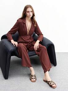CUCCOO BIZCHIC 女士夏季时尚串珠装饰拖鞋，适合日常休闲度假、海滩休闲穿着，平底凉拖鞋 - 咖啡棕 - 查看 6