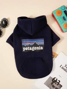 PETSIN 1 Pc Pet Cat Dog Universal Navy Blue Fashionable Casual Handsome Dog Hooded Sweatshirt - Navy Blue - View 4