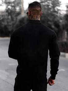 Manfinity Homme 男士字母印花长袖外出卫衣，秋季款