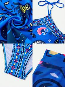 Swim Oasis Women's Colorful Printed Vacation Style One Piece Swimsuit - Multicolor - View 8