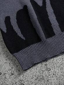 Sport MetroGents 男士图案毛衣，秋冬 - 灰色 - 查看 4