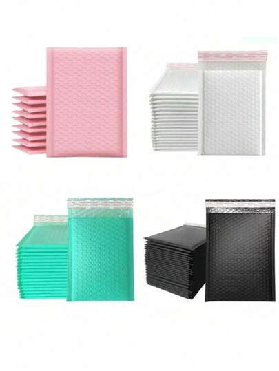 10pcs Multi Color Bubble Envelopes, Padded Bubble Envelopes, Waterproof Envelopes, Bubble Wrap For Mailing Advertisements, Multi-Purpose Packaging Bags, Waterproof Padded Self Sealing Mail Bags, Opaque Transportation Supplies For Jewelry And Cosmetics, Transportation, Mailing, Home, Christmas And Halloween Gift Packaging Bags, Christmas And Mother's Day Graduation Bags