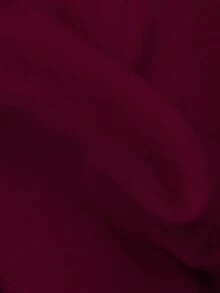 Franclia 休闲时尚通勤百搭黑色单肩褶皱长袖上衣搭配卡其色短裤/半裙（含腰带），女士两件套套装，春秋季 - 中紫紅色 - 查看 5