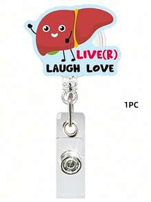 1pc Medical Series Badge, Pill Bottle, Syringe, Blood Bag, Retractable Card Holder, Swivel Alligator Clip, Easy Pull Clasp,School Supplies,Back To School - Multicolor - View 19