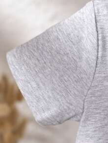 Young BoyCotton Pullover Basic Short Sleeve T-Shirt - Grey - View 6