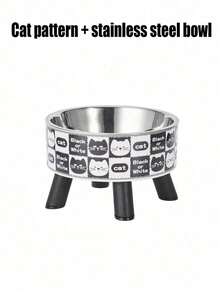 1pc Elevated Pet Bowl, Stainless Steel,Dog/Cat Food & Water Bowl, Neck-Friendly Design - 350ml - View 15
