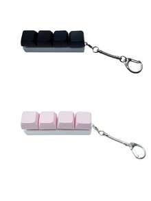 1 Móc khóa giảm áp, Móc khóa nắp bàn phím thời trang - Phụ kiện để bàn độc đáo, Giảm căng thẳng, Chất liệu PVC/Acrylic/Kim loại, Viền hạt và hạt giả, Khóa càng cua, Tuyệt vời cho túi xách và ba lô - Nhiều màu - Xem 18