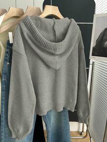 Franclia Áo hoodie nữ mùa thu/đông mới, chất liệu dày dặn, đa năng, kiểu dáng casual, rộng rãi, tay dài, kiểu áo len phồng, áo khoác ngoài nữ, áo thun Halloween, áo nỉ mùa đông nữ, áo phối đồ mùa thu, áo nỉ Giáng sinh. - Màu Xám nhạt - Xem 2