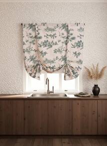 Cirelle Vintage Floral Print Roman Shade American Country Style Semi Blackout Window Treatment Ready Made Curtain For Living Room Bedroom