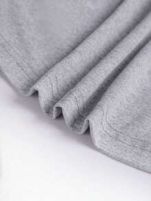 Sparklyn 少女可爱蝴蝶结花卉印花修身腰部T恤 - 灰色 - 查看 3