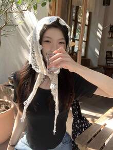 DAZY 女士时尚度假风层叠蕾丝休闲裙