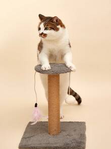 PETSIN 1 件装耐用灰色方形剑麻绳猫抓板，垂直防掉毛，节省空间，适合小户型公寓，猫咪自娱自乐玩具，稳固防滑耐抓，缓解无聊，促进爪子健康护理，互动宠物用品，适合爱猫人士日常居家使用，春夏秋冬皆宜，猫抓柱，幼猫玩耍玩具 - 多色 - 查看 2