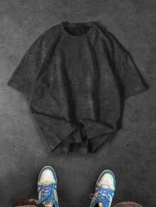 Sport MetroGents Men's Black Fabric Short Sleeve Sports T-Shirt Featuring A Powerlifting Gorilla Design And Inspiring 'Stay Focused, Be A Beast, Balance' Slogan, Ideal For Workouts Or Active Lifestyles Gym Tees Workout T Shirt Gym Shirt Workout Tees Goth Gym Clothes - Black - View 2