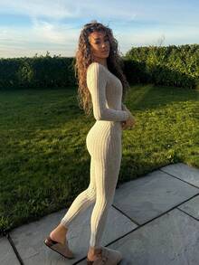 RebeccaVibe Long Sleeve Spring Women Jumpsuit