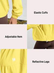 In My Nature Women's Waterproof Long Sleeve Zip-Up Hooded Outdoor Jacket - Yellow - View 3