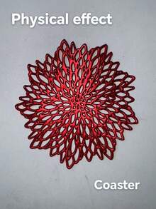 Bộ 12 tấm lót bàn tròn họa tiết hoa đỏ, đường kính 15 inch, chất liệu PVC, đường kính 3.94 inch, có thể giặt, dễ lau chùi, chống trơn trượt, chịu nhiệt, thích hợp trang trí phòng, bàn ăn, nhà cửa, các dịp lễ, tiệc tùng, sinh nhật, đám cưới và tiệc tối, Giáng sinh, Halloween và Lễ Tạ ơn. - Đỏ - Xem 8