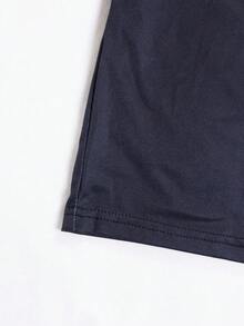 2pcs Toddler Boys Casual Dinosaur & Letter Print Round Neck Long Sleeve Top And Plaid Loose Pants Homewear Set Boys 2 Pcs Set Boys Sleep Wear Boys Pajama Boys Lounge Set Youth Boy Pajamas Young Boys Pajamas-2 Piece Pajama Set Duck Dinosaur Graphic Navy Round Neck Long Sleeve Top Blue White Checkered Pants Lightweight Stretchy Sleepwear Set Cozy Bedtime Loungewear Holiday Gift 2026 New Year Essential All Season Casual Playful - Black - View 9