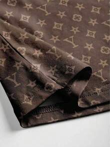 Resyla Women's Letter & Cartoon Bear Print Regular Fit Crew Neck Short Sleeve T-Shirt - Brown - View 4