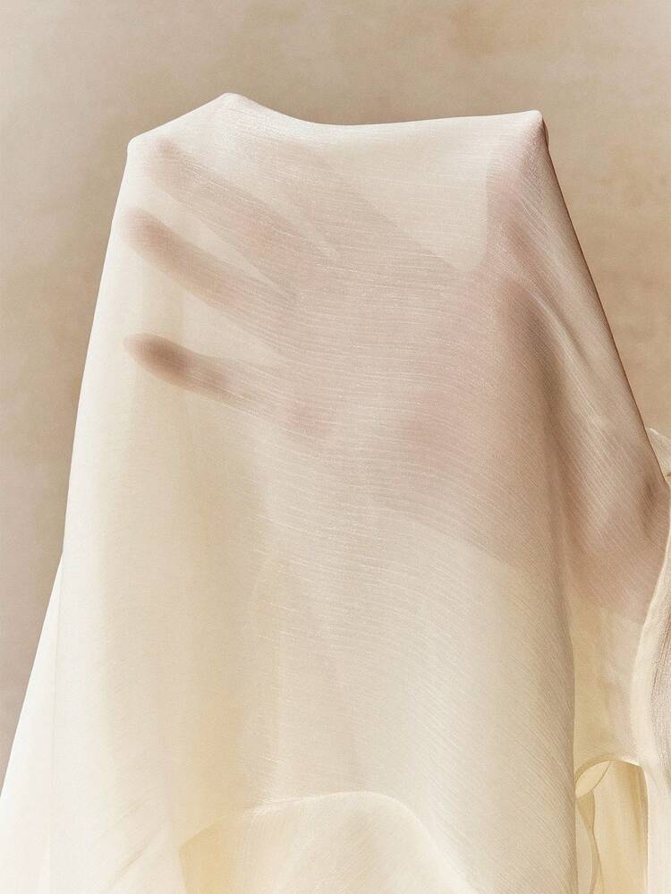Elegant & Chic Semi-Sheer Tie-Up Women Blouse