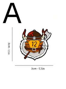 Zazumi Cute Cartoon Warrior Paladin Magical Series Dice Emblem Zinc Alloy Enamel Badge For Backpack Cosplay Collection Gift Anime Fans LARP Accessories Party Favor - Multicolor - View 10