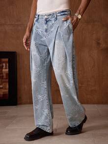 AKNOTIC Quần dài nam dệt kim dáng suông rộng rãi, thời trang mặc hàng ngày. - Rửa trung bình - Xem 8