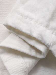 DAZY 女士水洗韩版纯色休闲宽松牛仔裤 - 白色 - 查看 4