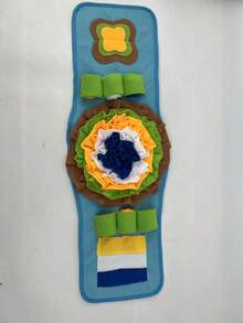 Tazón de olfateo Paraíso Perro Rompecabezas con forma de reloj: Juguete de enriquecimiento interactivo para entrenamiento de forrajeo, masticación y juego en todas las estaciones - Multicolor - Ver 17