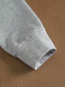 Manfinity Hypemode Men's Casual Gray Letter Print Hoodie - Grey - View 6