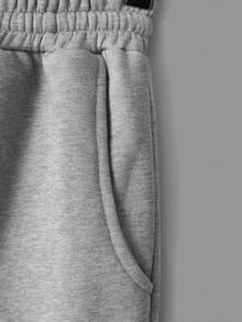 EURMUSE Cotton 2pcs Solid Drawstring Waist Sweatpants - Multicolor - View 4