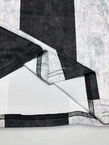 NEON BLANC Men's Black & White Striped Soccer Jersey Long-Sleeve T-Shirt - Athletic Slim Fit Sports Casual Top Shirts Street Wear Football Shirt Jerseys For Men Y2k - Black and White - View 5