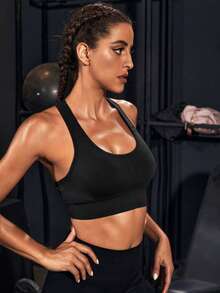 Powerista 中等支撐度無縫運動推上運動胸罩