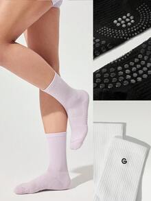 GLOWMODE 3 Pairs Make A Move Grip Scrunch Crew Socks - Multicolor - View 7