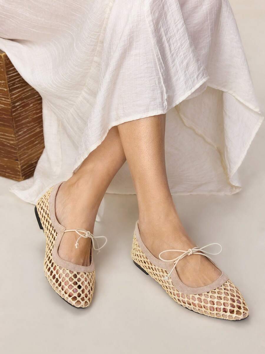 Rosivie Women's Flat Sandals, Boho Style, Retro American, Bohemian, Western, Music Festival, Party, Beach, Vacation Valentine's Day Summer Shoes - Apricot - View 1